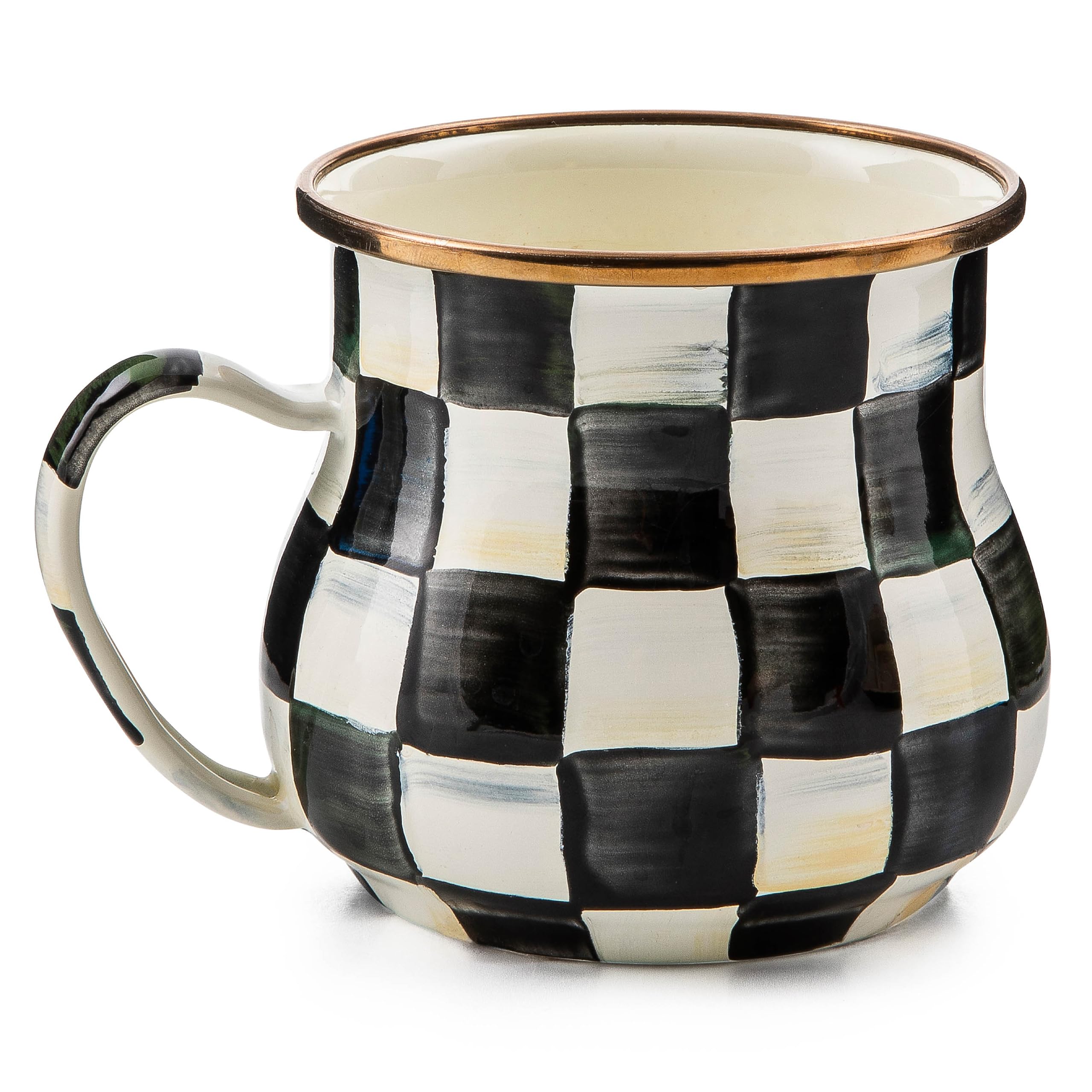 Amazon.com | MACKENZIE-CHILDS Enamel Mug, Cute Enamelware Coffee